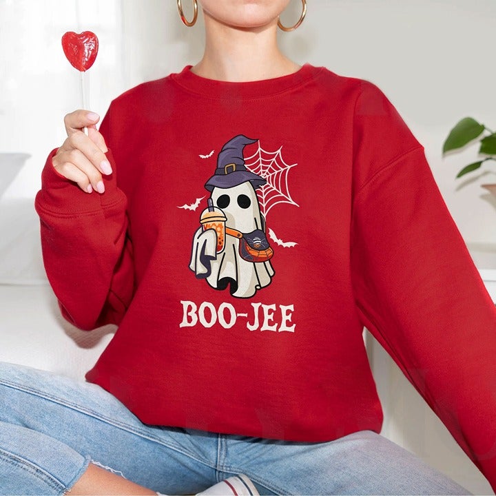 Boo-Jee Sweatshirt Halloween Ghost Crewneck Cute Ghost Hoodie Boo Shirt Spooky S