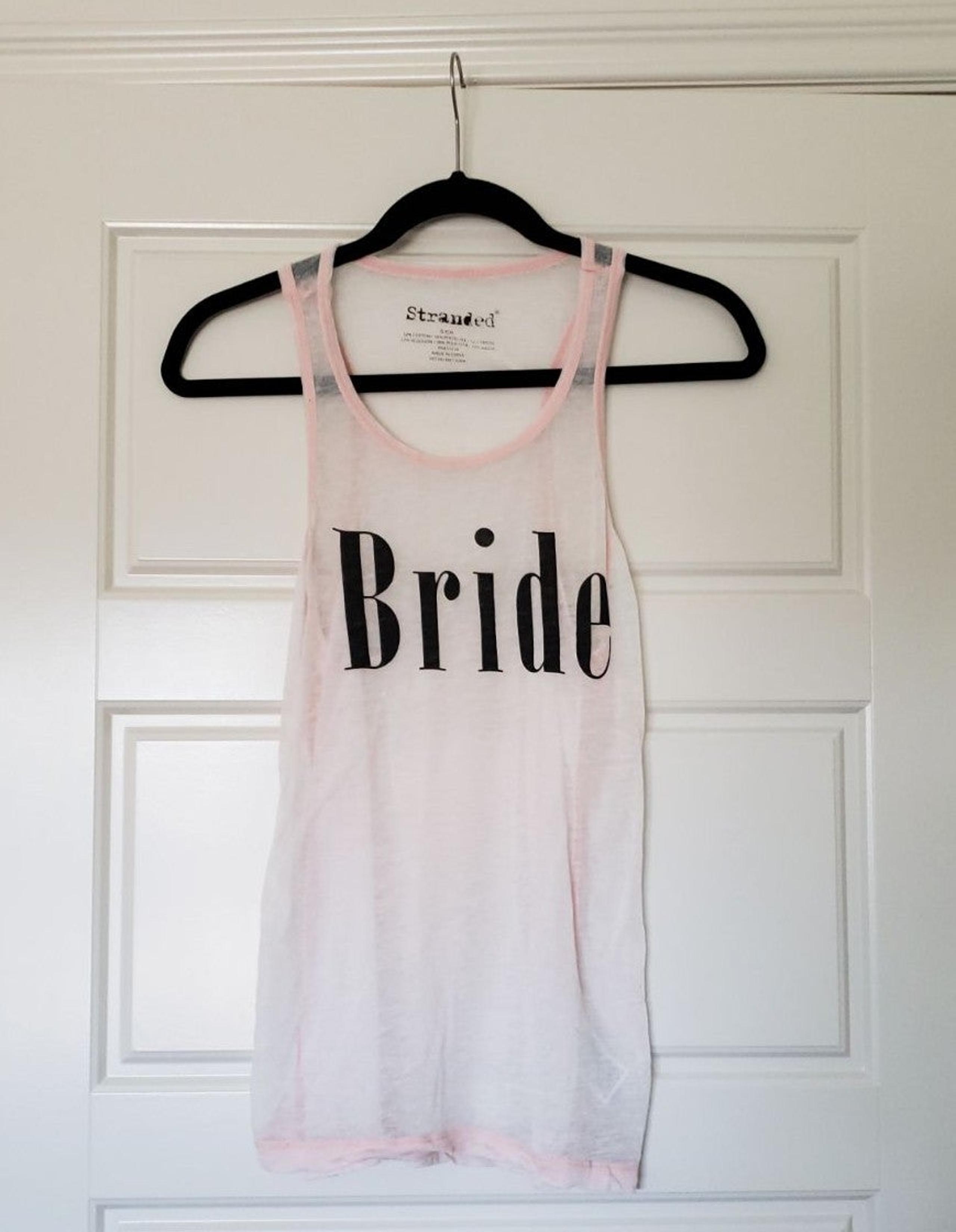 Sheer pink "Bride" racerback tank - Stranded