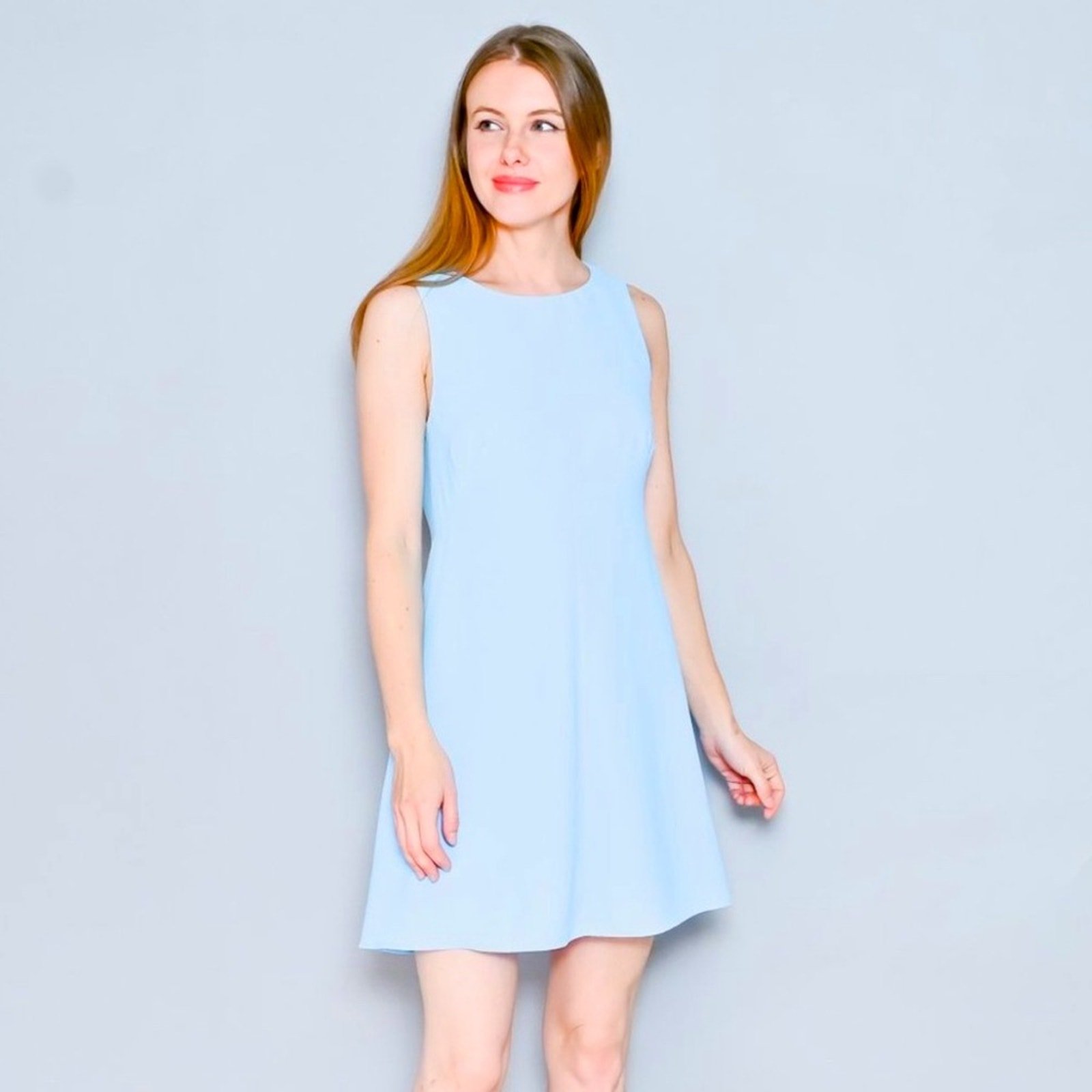 New AMANDA UPRICHARD Blue Diana Crew Mini Dress S