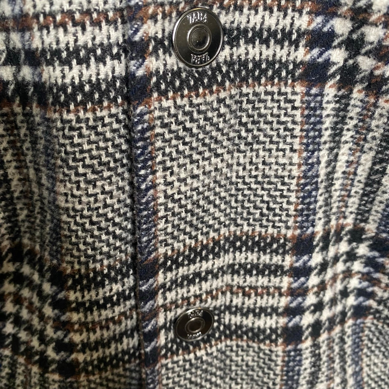 The Zara Wool Blend Plaid Bomber Jacket Sz L