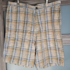 Tommy Bahama Mens Shorts sz 38 Linen checkered dress short