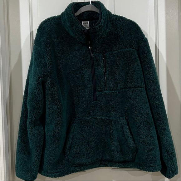 PINK/VICTORIA’S SECRET 1/2 Zip Sherpa Pullover