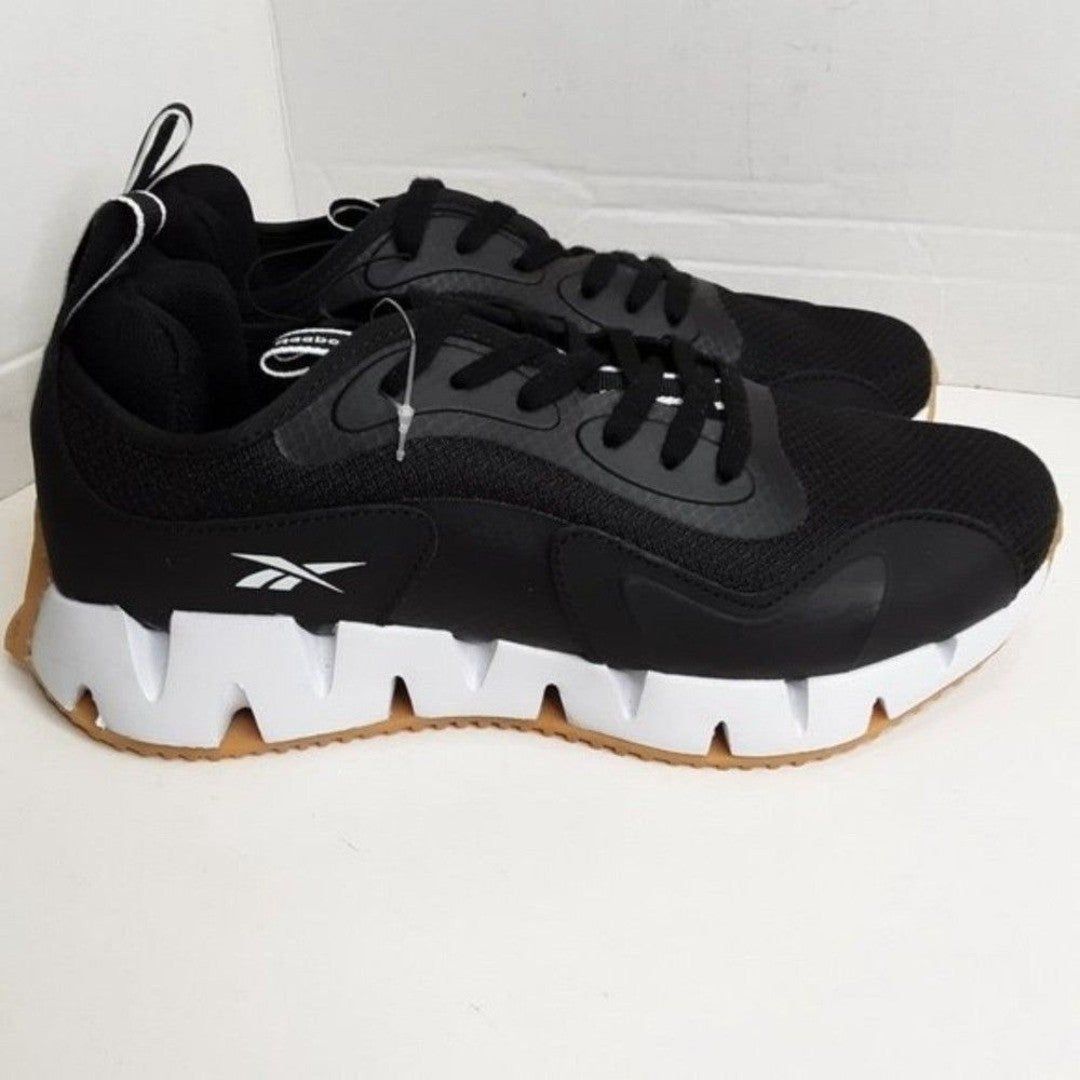Reebok Men's 9M Zig Dynamica Black White Running Shoes