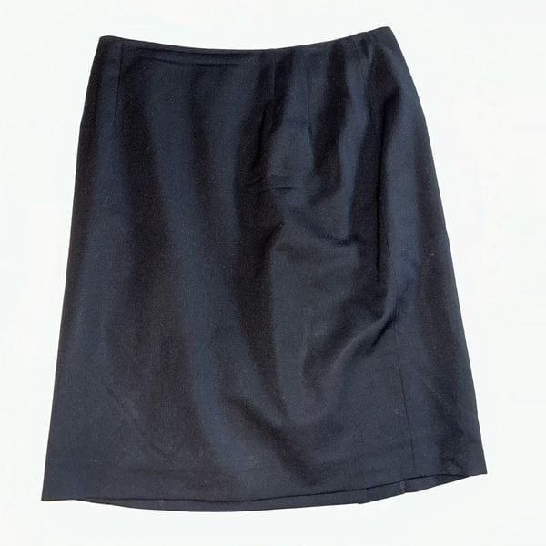 Talbots Women’s Solid Black Wool Blend Pencil Skirt Size 8 EUC