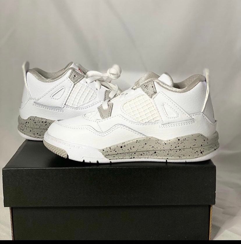 Online Air Jordan retro 4 White Oreo