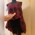 Alfani NWT red and black handkerchief hem halter top. Size XL.