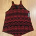 Alfani NWT red and black handkerchief hem halter top. Size XL.