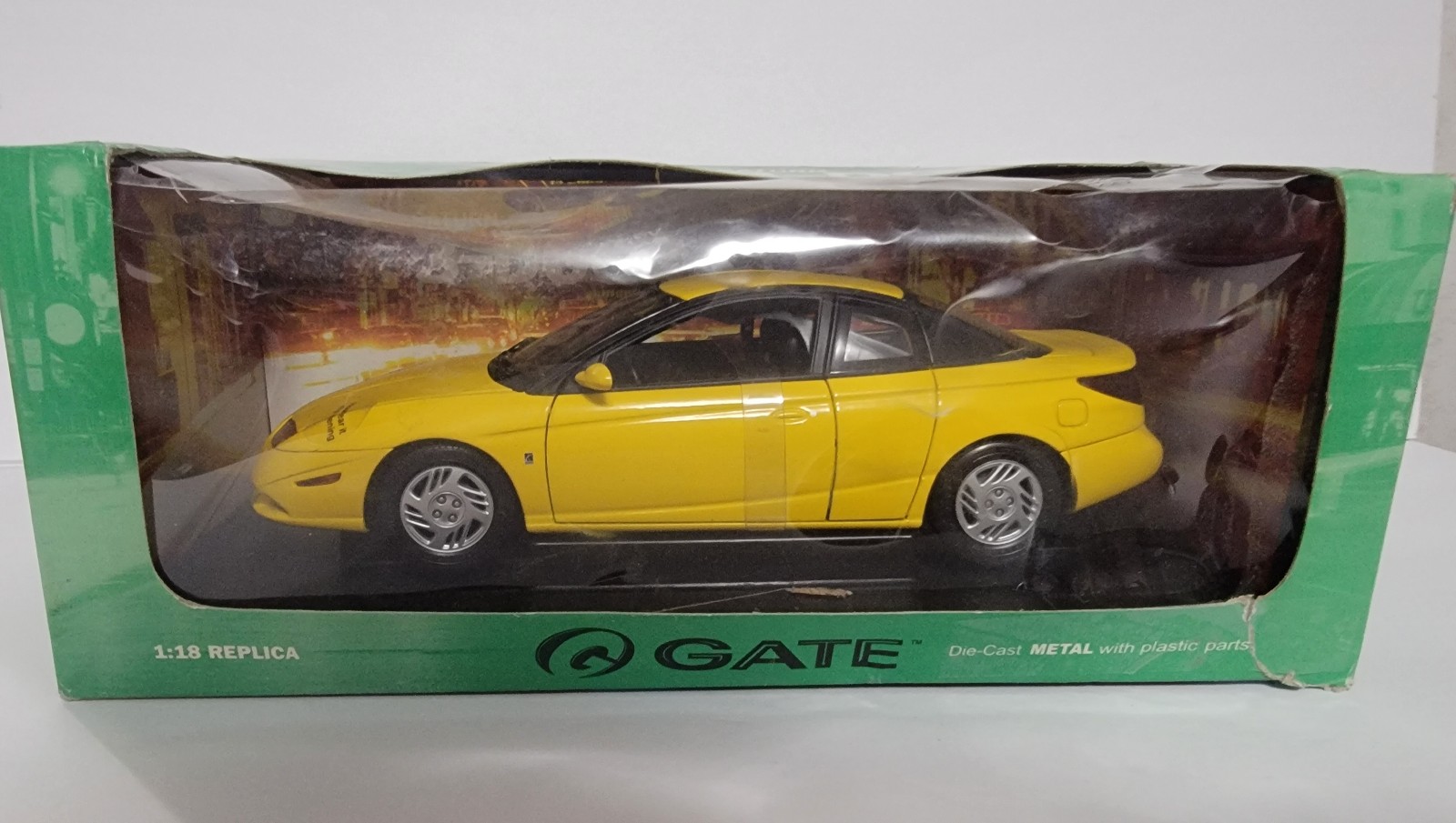 AutoArt/Gate 1:18 Scale Yellow Saturn 3 Door Coupe *Rare*