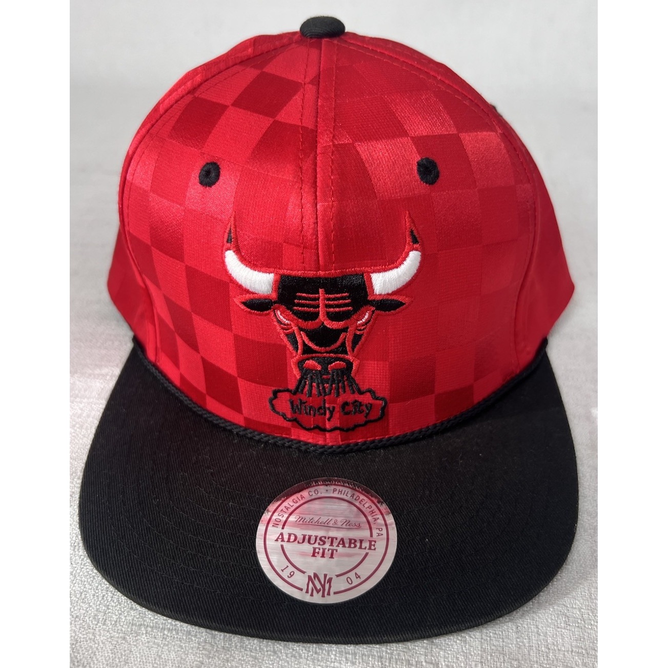 Mitchell & Ness Men's Cap Chicago Windy City Bulls Checkerboard Snapback Hat