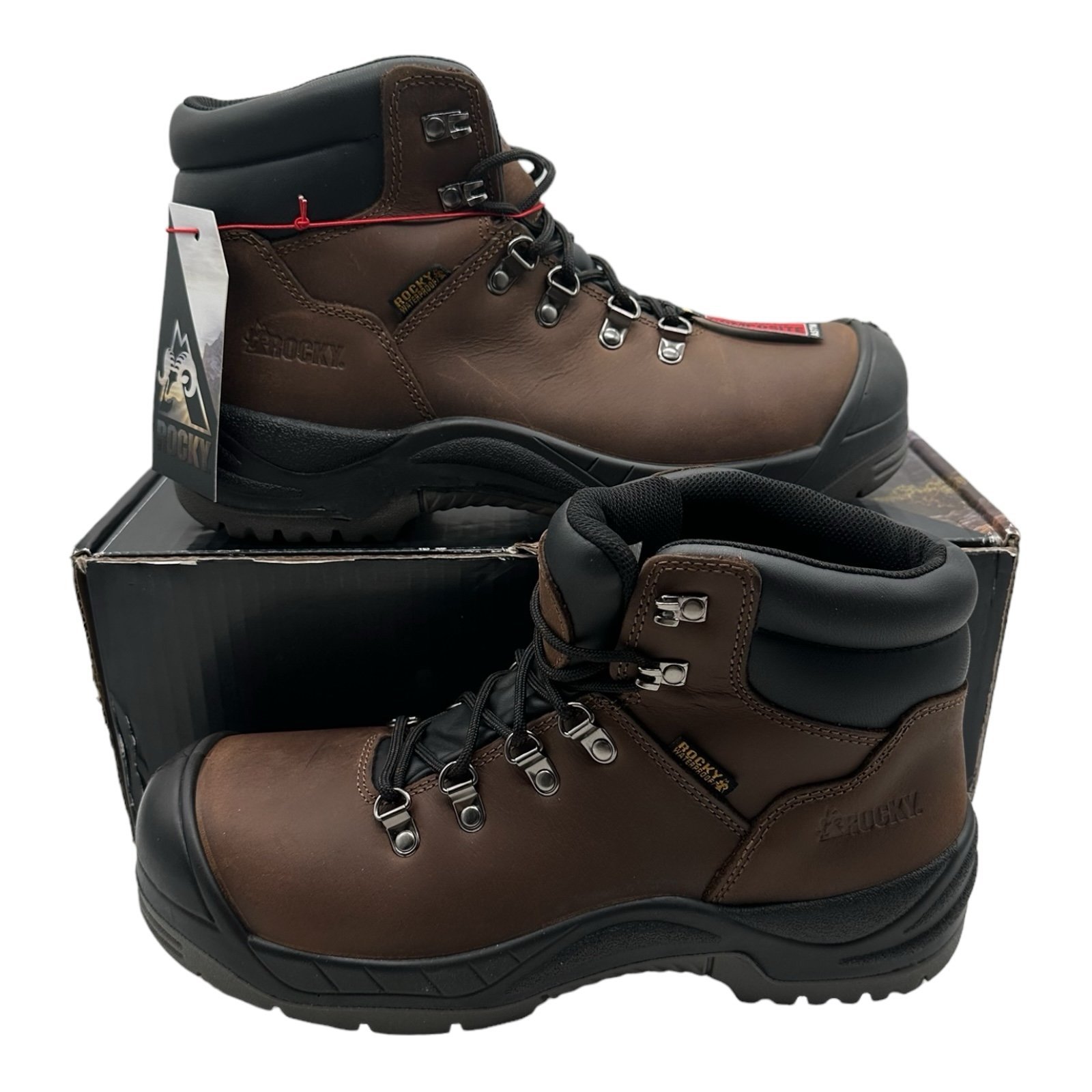 Rocky Worksmart Work Boots Men's Size 9.5 M Composite Toe Waterproof RKK0245