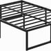 18 Inch King Bed Frame Sturdy Mattress Foundation, Heavy Duty Metal