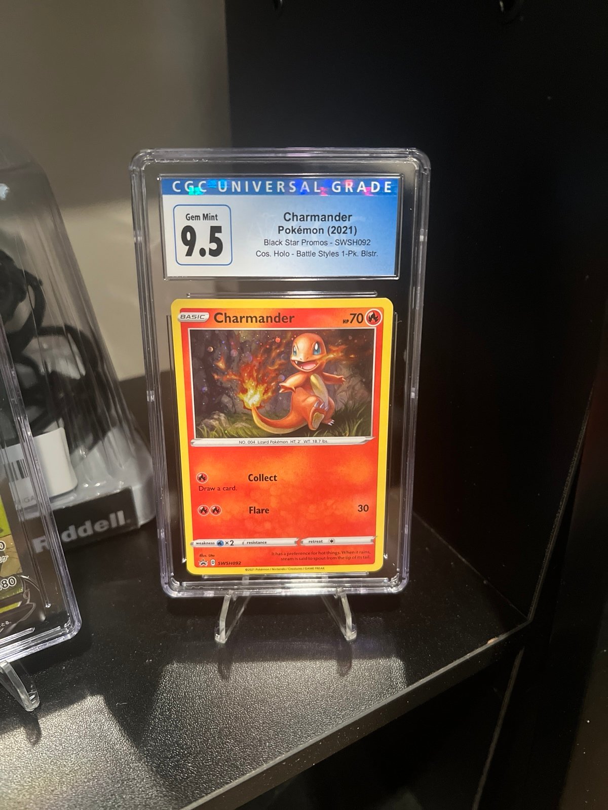 Pokemon CGC Gem Mint Blue Label 9.5 (10) Battle Styles Charmander Promo Holo