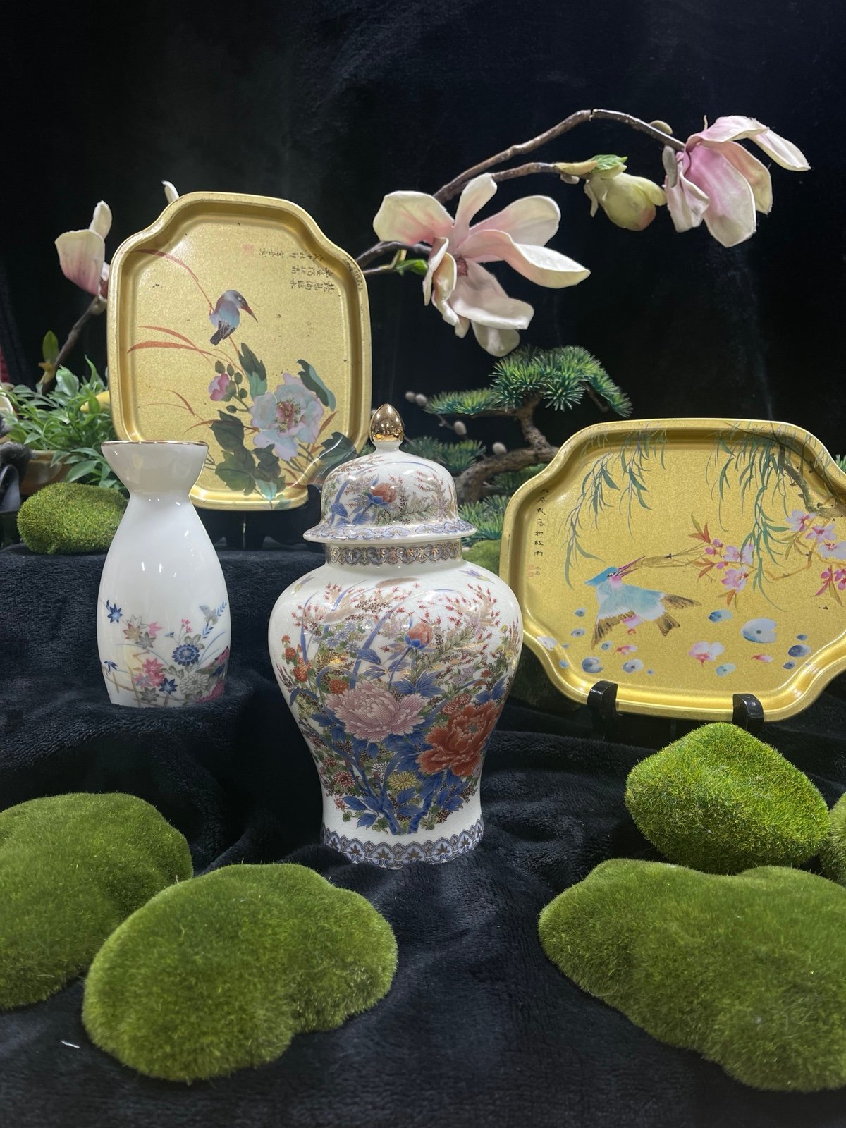 Vintage Asian decor lot