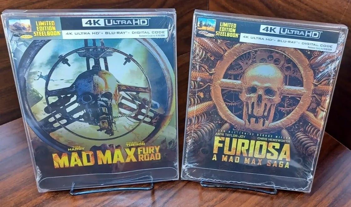Mad Max Fury Road + Furiosa 4K Steelbooks-w/PROTECTIVE SLEEVES-NEW-Free Box S&H!