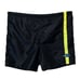 Nike Swim Trunks Board Shorts Black Neon Stripe Lined Vintage 90's Size L Swoosh
