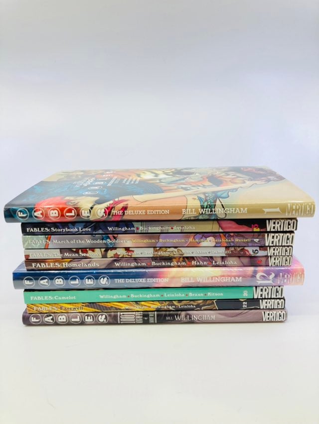 Fables Lot of 9 - HC & TPB Vol 1 DLX 3 4 5 6 12 DLX 20 22 1001 Nights Vertigo