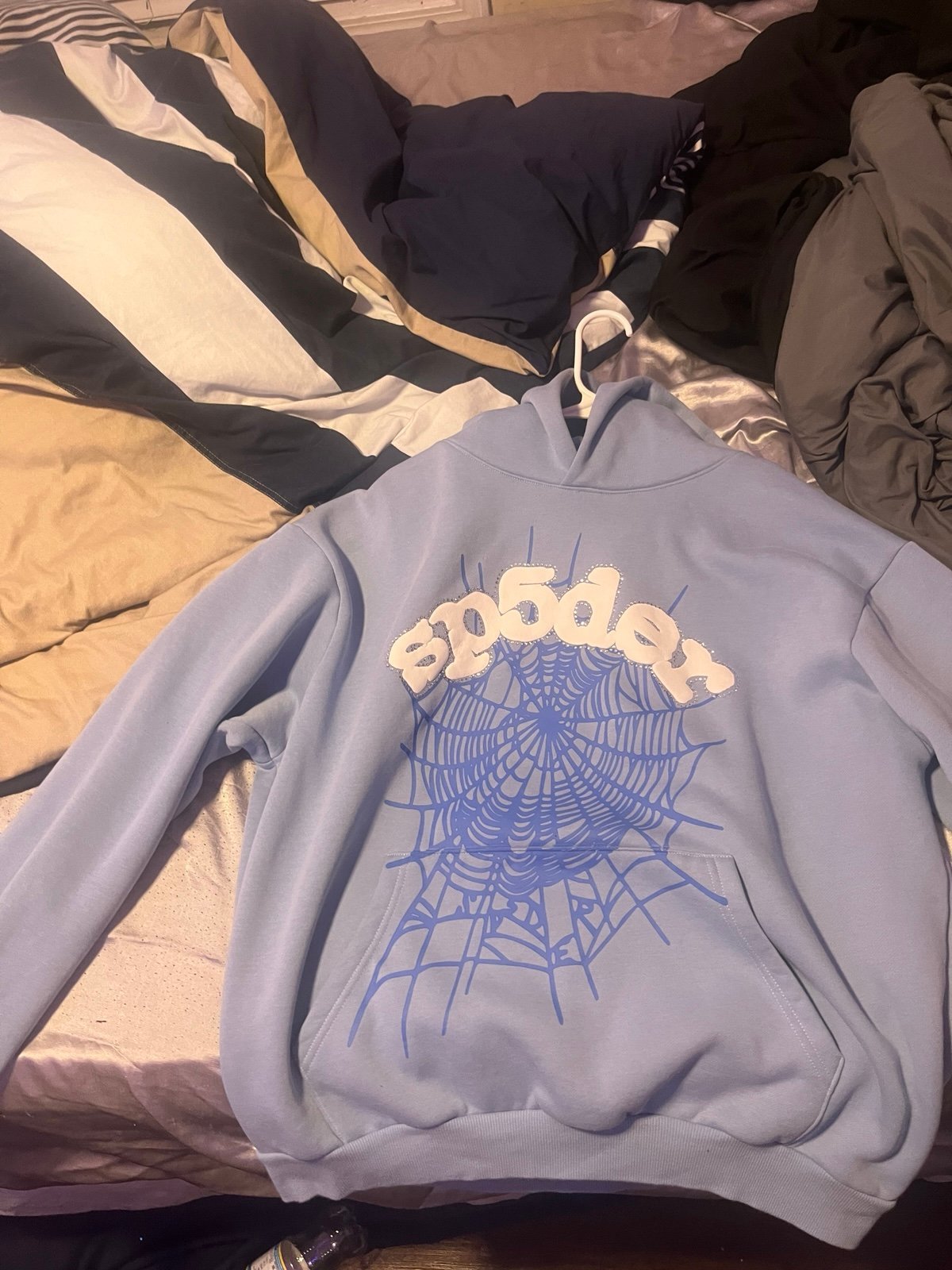 Sp5der Hoodie “sky blue”