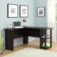 L-Shaped Gaming Desk Corner Desk Modern Office Computer Table With 2 Shelves