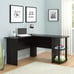 L-Shaped Gaming Desk Corner Desk Modern Office Computer Table With 2 Shelves