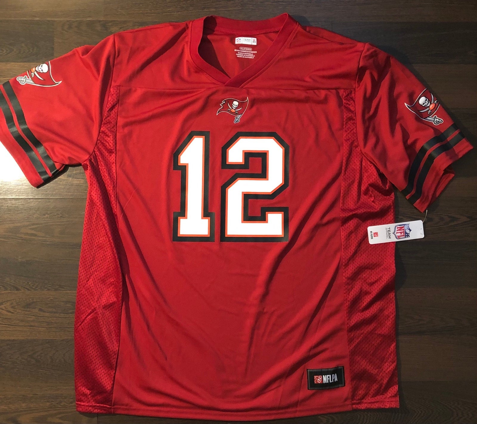 Men's Tom Brady Red Tampa Bay Buccaneers Replica Player Jersey 2XL
