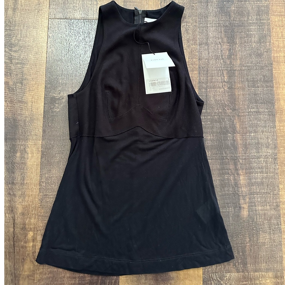 NWT Dion Lee Black Bonded Tank Top Size 2