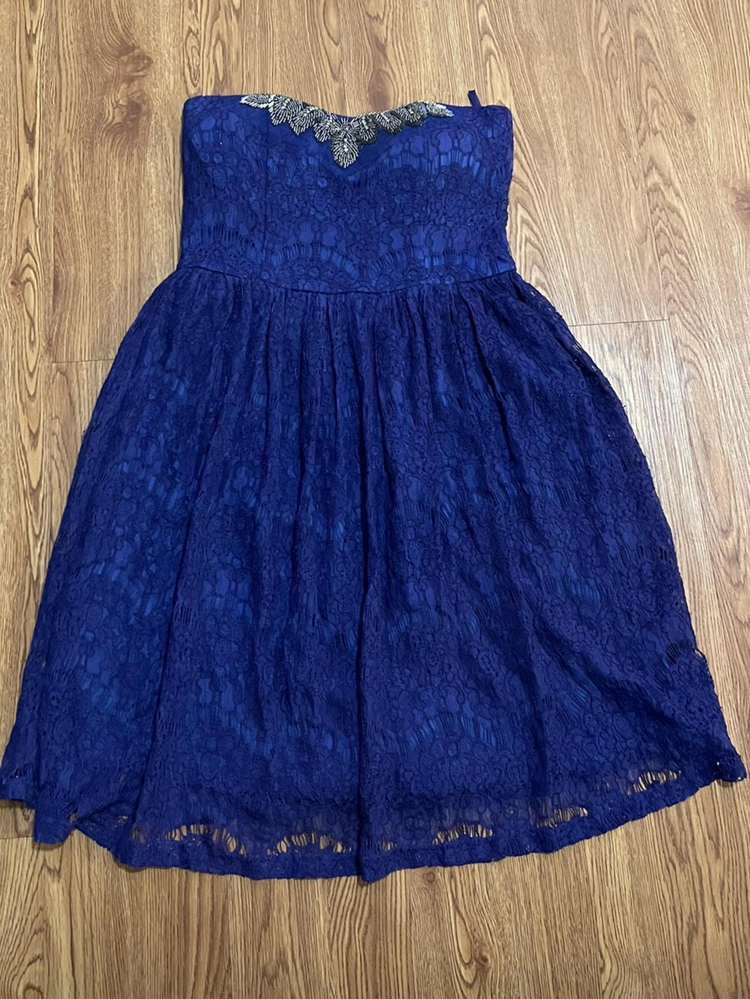 Ya Los Angeles Beaded and Lace Dress