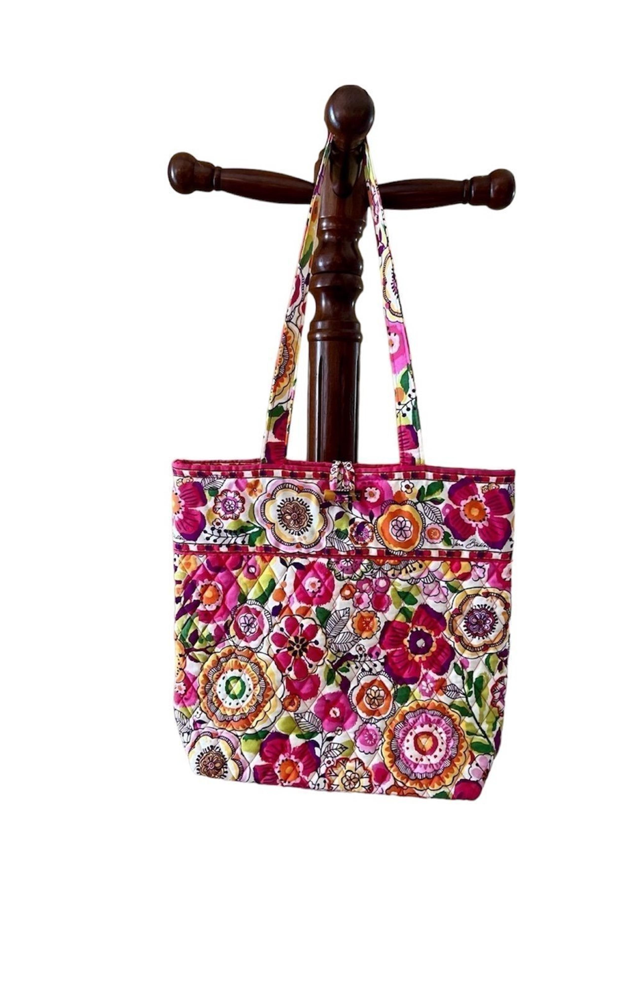 Vera Bradley Floral Clementine Tote with Toggle Closure