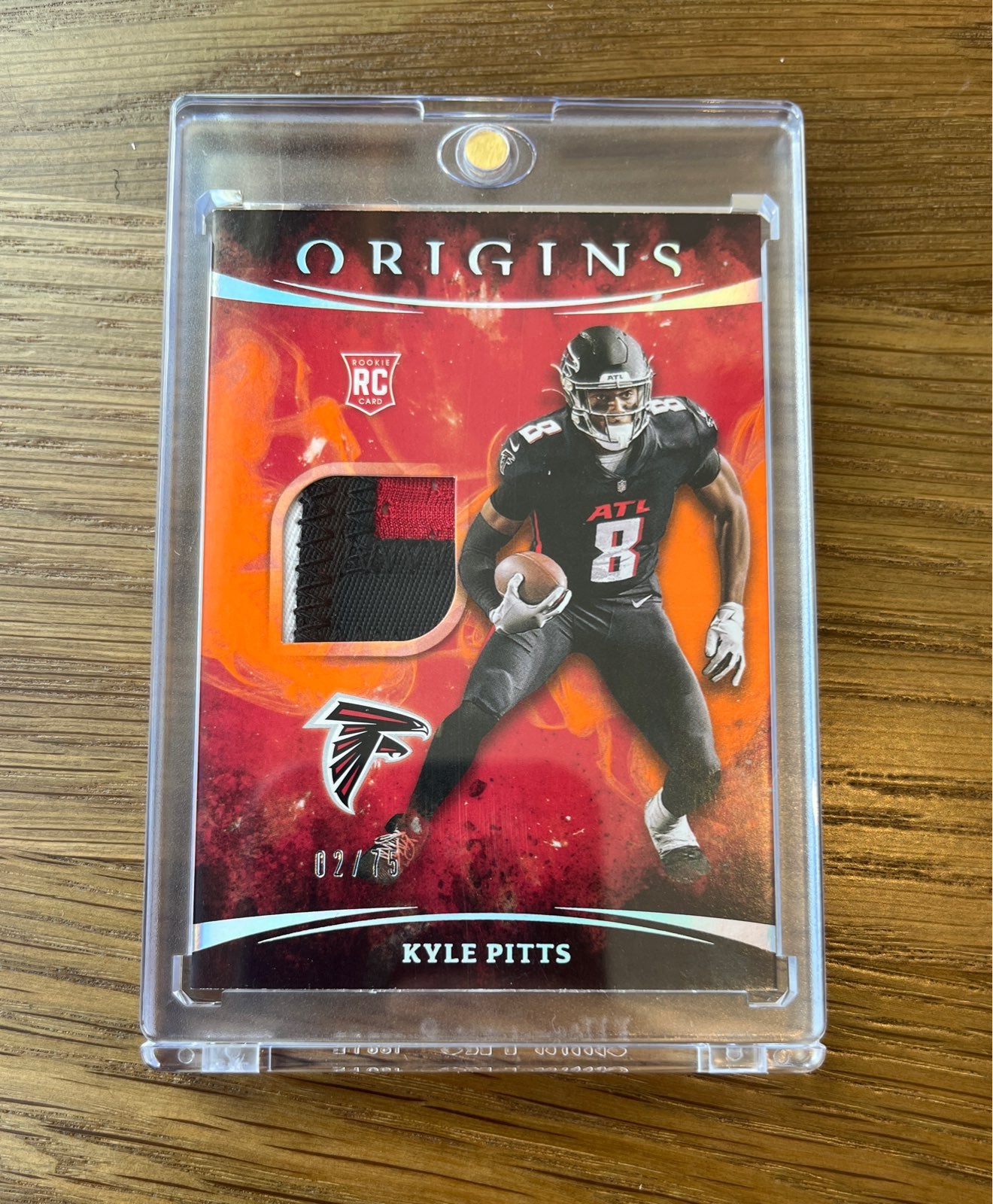 Kyle Pitts /75 Origins 3-Color Patch Falcons Football card