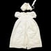 VTG PHYLLIS BABY WEAR White Eyelet Christening Gown & Matching Bonnet BABY 3-9 M