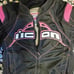 Women's Icon Contra Textile Motorcycle Jacket Black/Pink Size Medium Lined