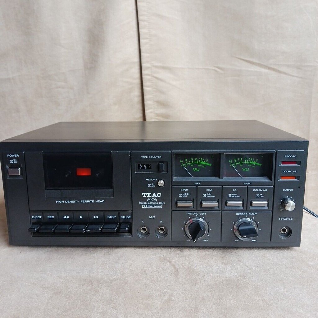 VINTAGE TEAC Stereo Cassette Deck Model A-106-NEEDS NEW BELTS HOME AUDIO
