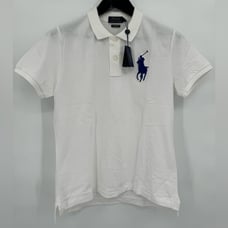 Polo Ralph Lauren Custom Skinny Mesh Big Pony Short Sleeve Polo Shirt White XL