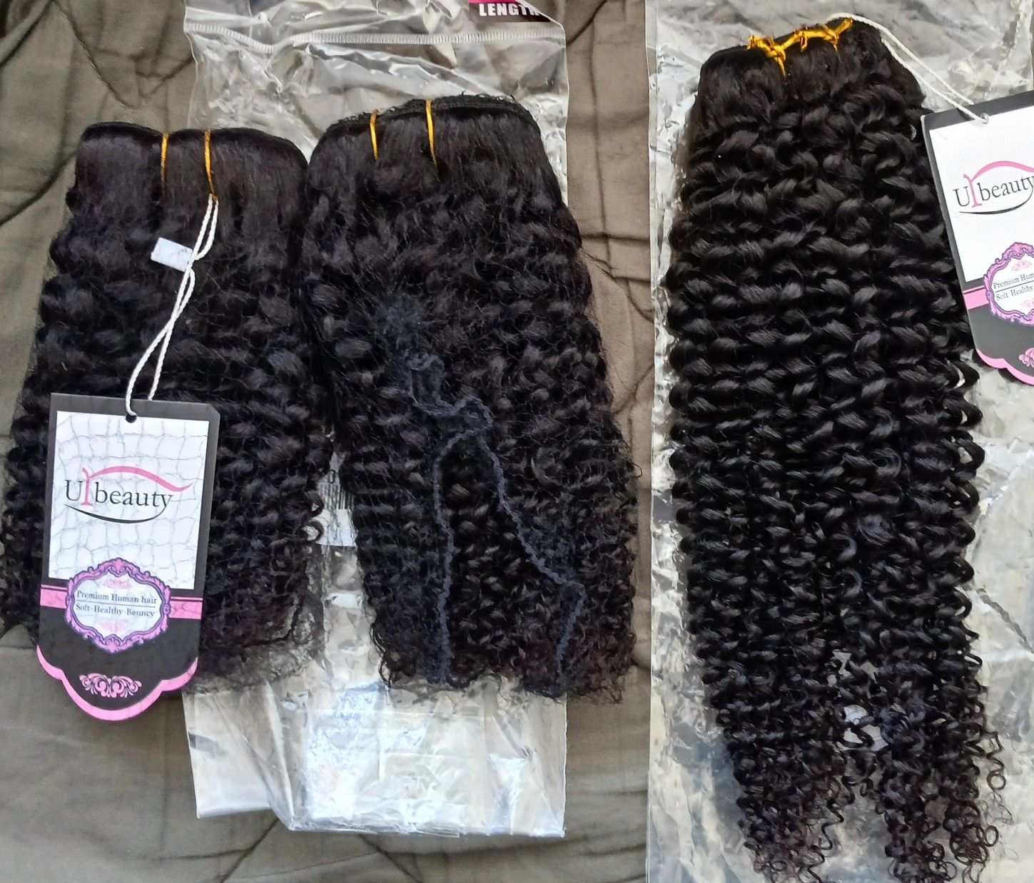 3 Kinky Curly 1-10in,1-12inch,1-20inch Human Hair, Urbeauty Clip In Extensions