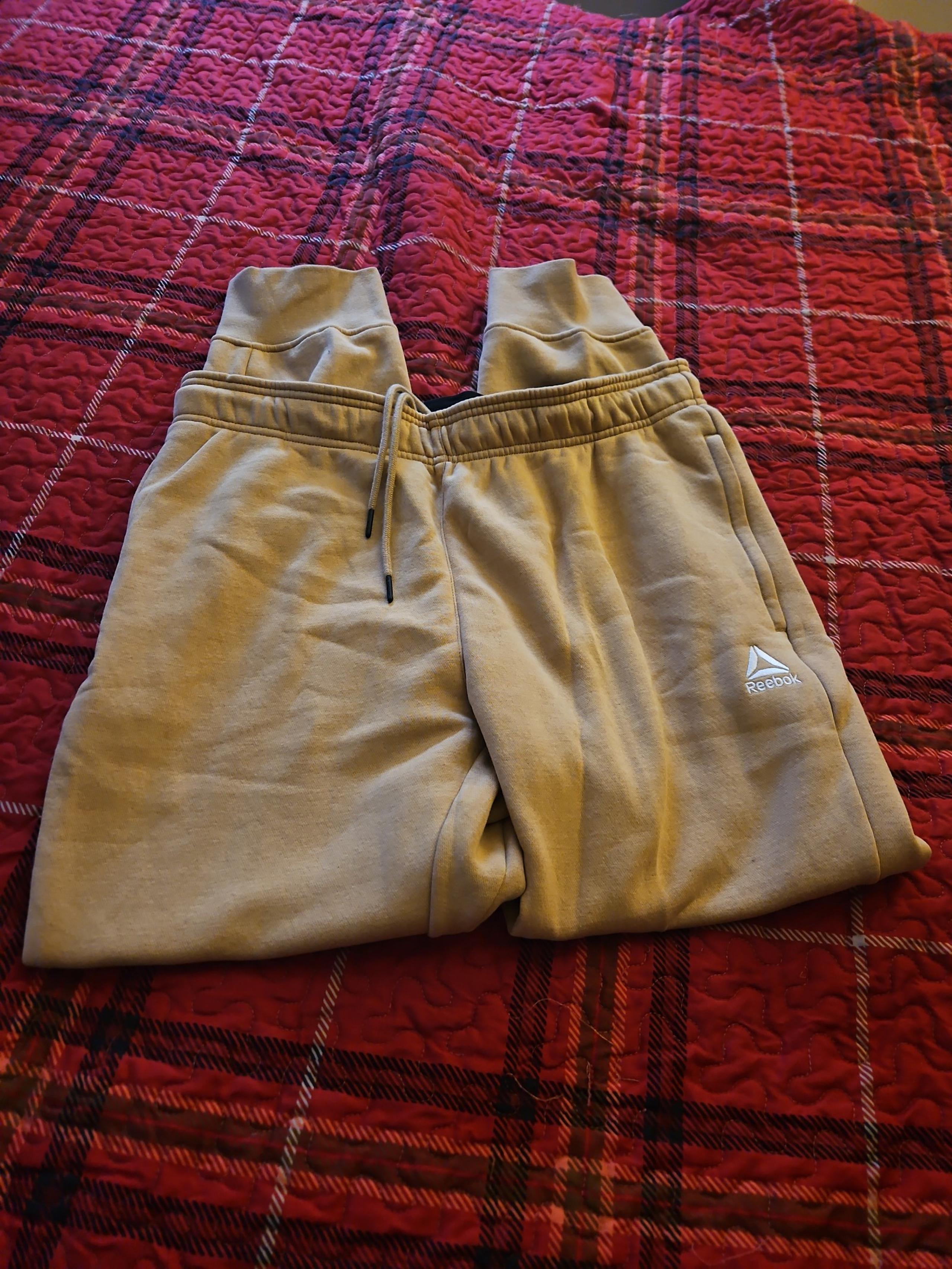 Reebok gold colored mens drawstring sweatpants sz L