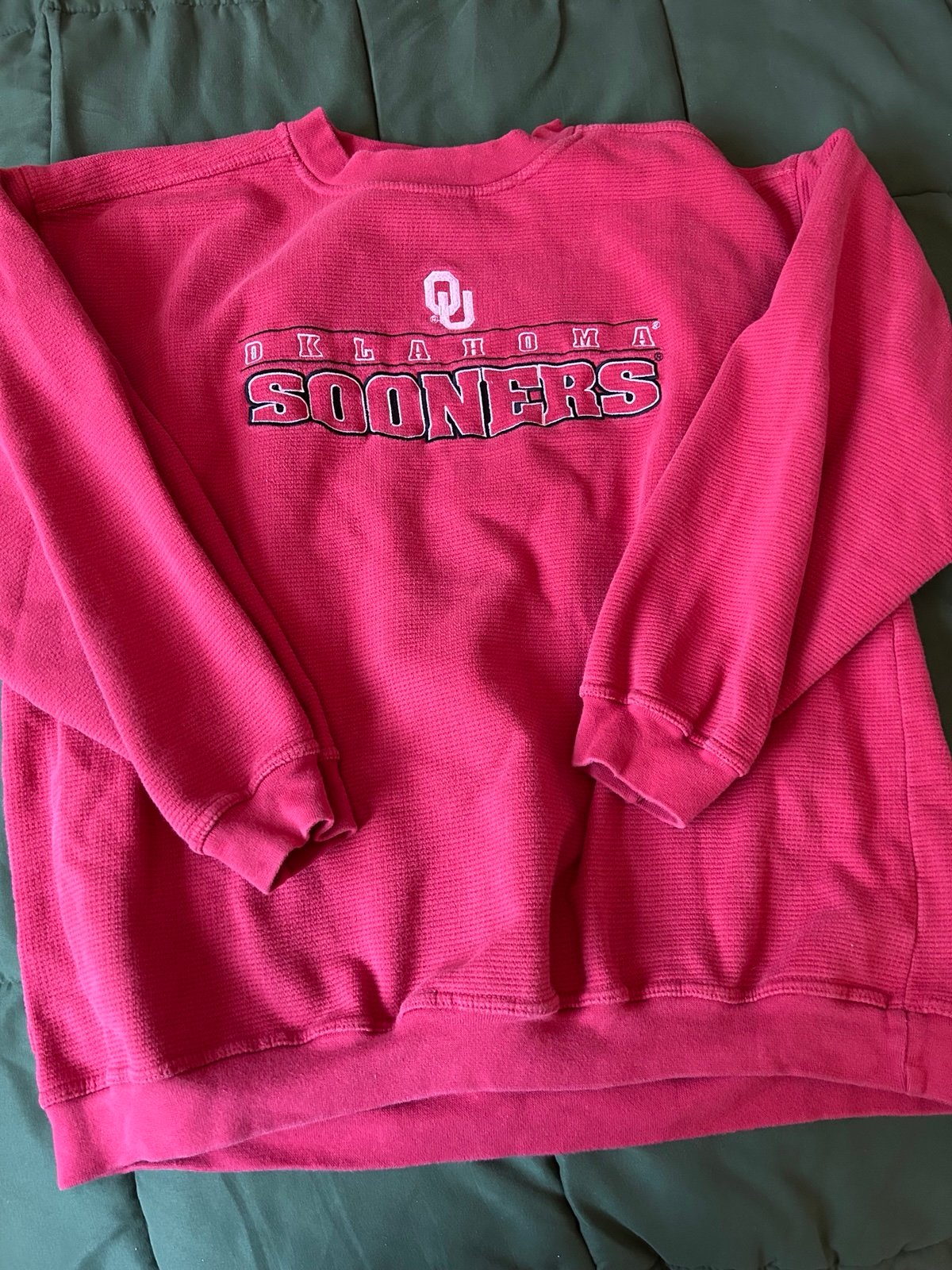 Vintage 90s Active by Knights Athletic Oklahoma Sooners Crewneck Thermal Size XL