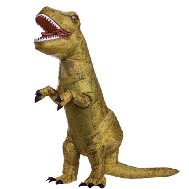 Child Jurassic World T-Rex Inflatable Dinosaur Halloween Costume Unisex