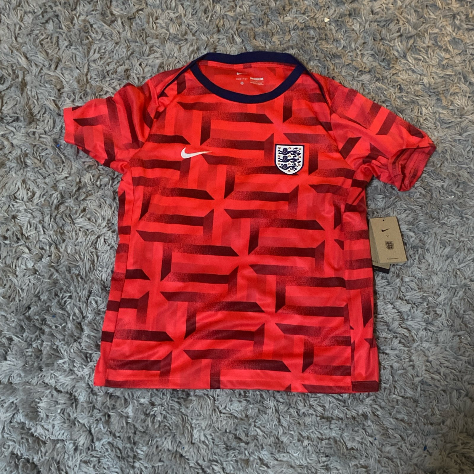 England Nike Pre Match Top - Red Large
