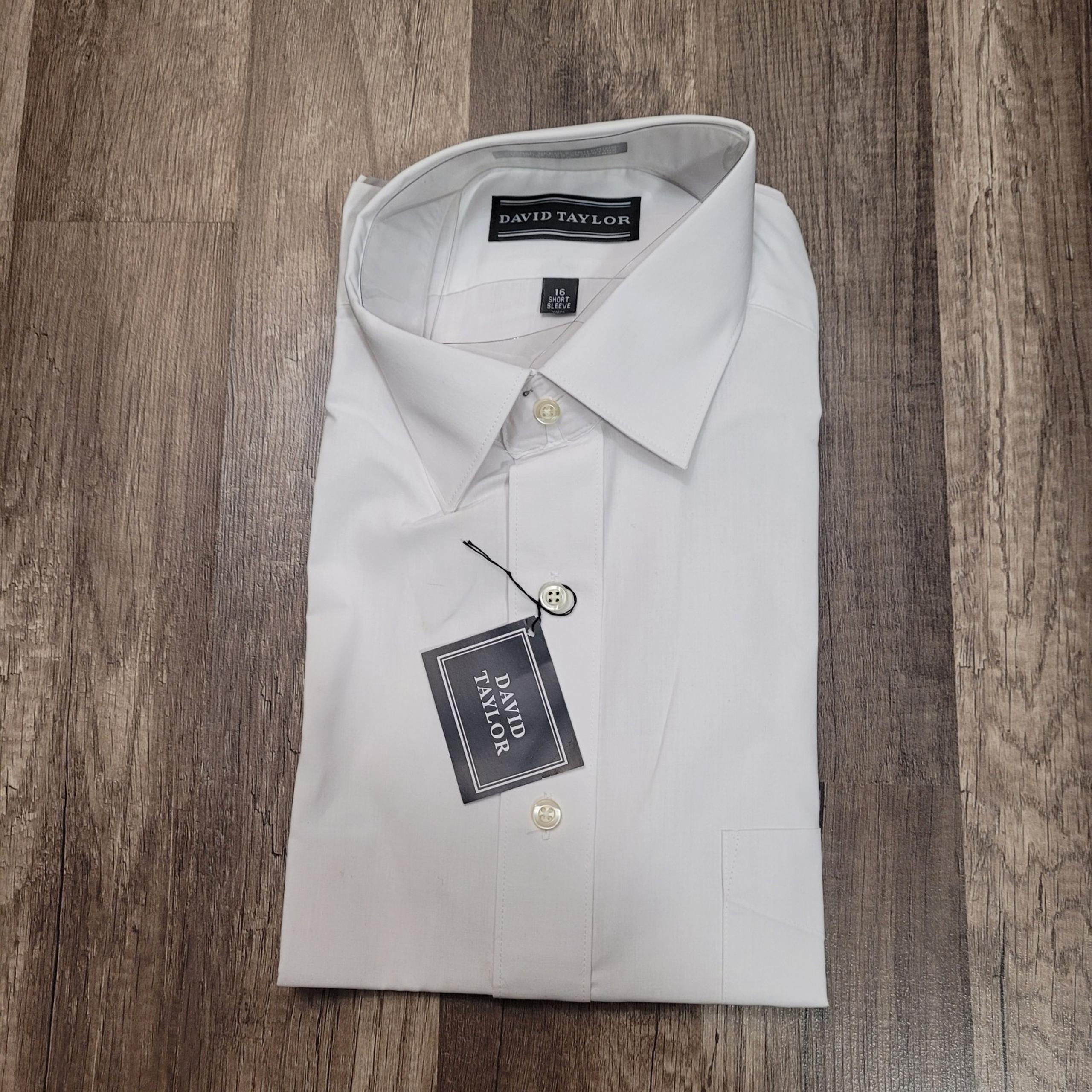 NWT Men's David Taylor White Shirt Size L (16)
