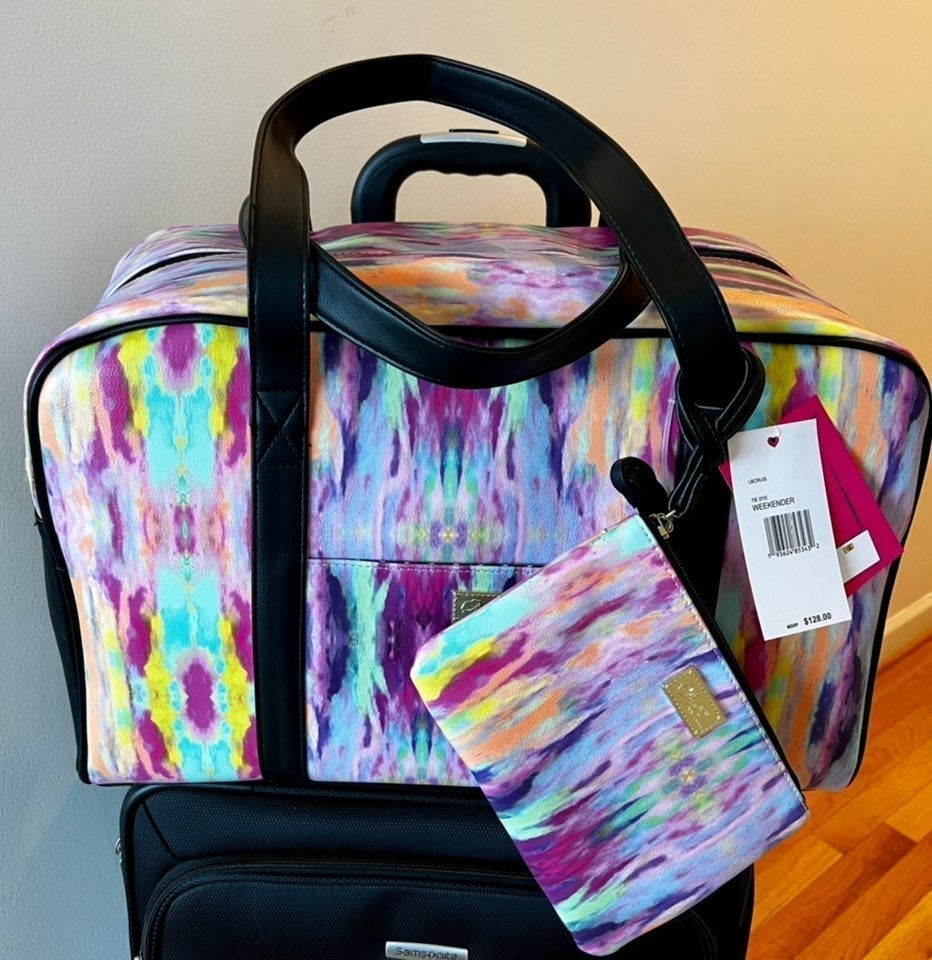 Betsey Johnson Tie Dye XXL Travel Weekender & Crossbody