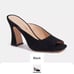 Coach Laurence Sandal Heels- Black Suede