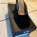 Coach Laurence Sandal Heels- Black Suede
