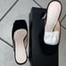 Coach Laurence Sandal Heels- Black Suede