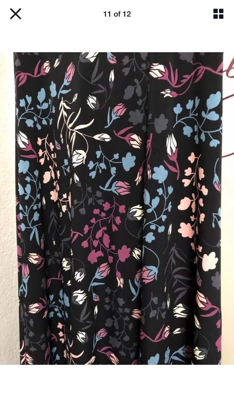 Maxi skirt LLR Roses Ombre Tulips S 6/8 4/6 Small New LLR Unicorn NWT