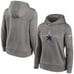Women's Nike Heather Charcoal Dallas Cowboys Lightweight Performance Hooded Top