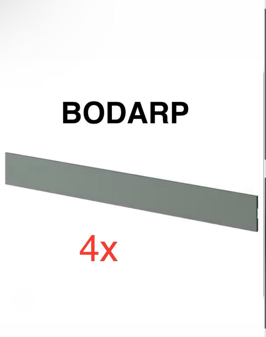 (4)x IKEA BODARP toekick, gray-green 204.356.38