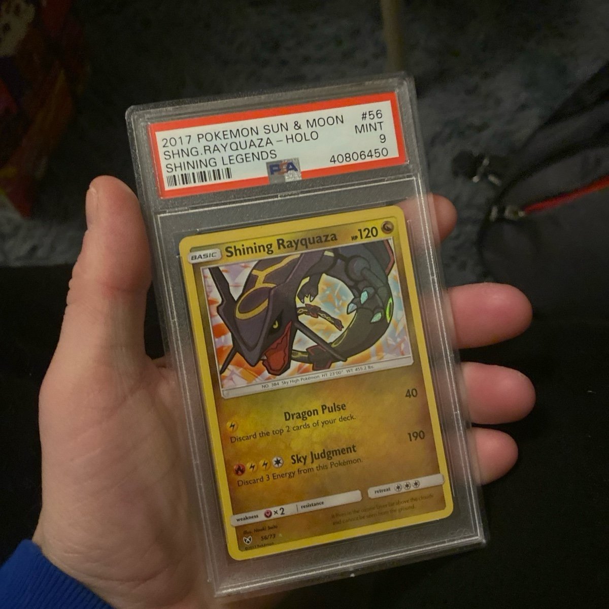 shining legends rayquaza PSA 9