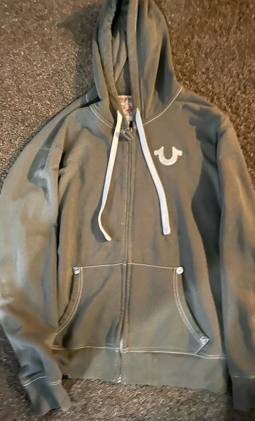 True Religion VINTAGE Buddha Zip Hoodie