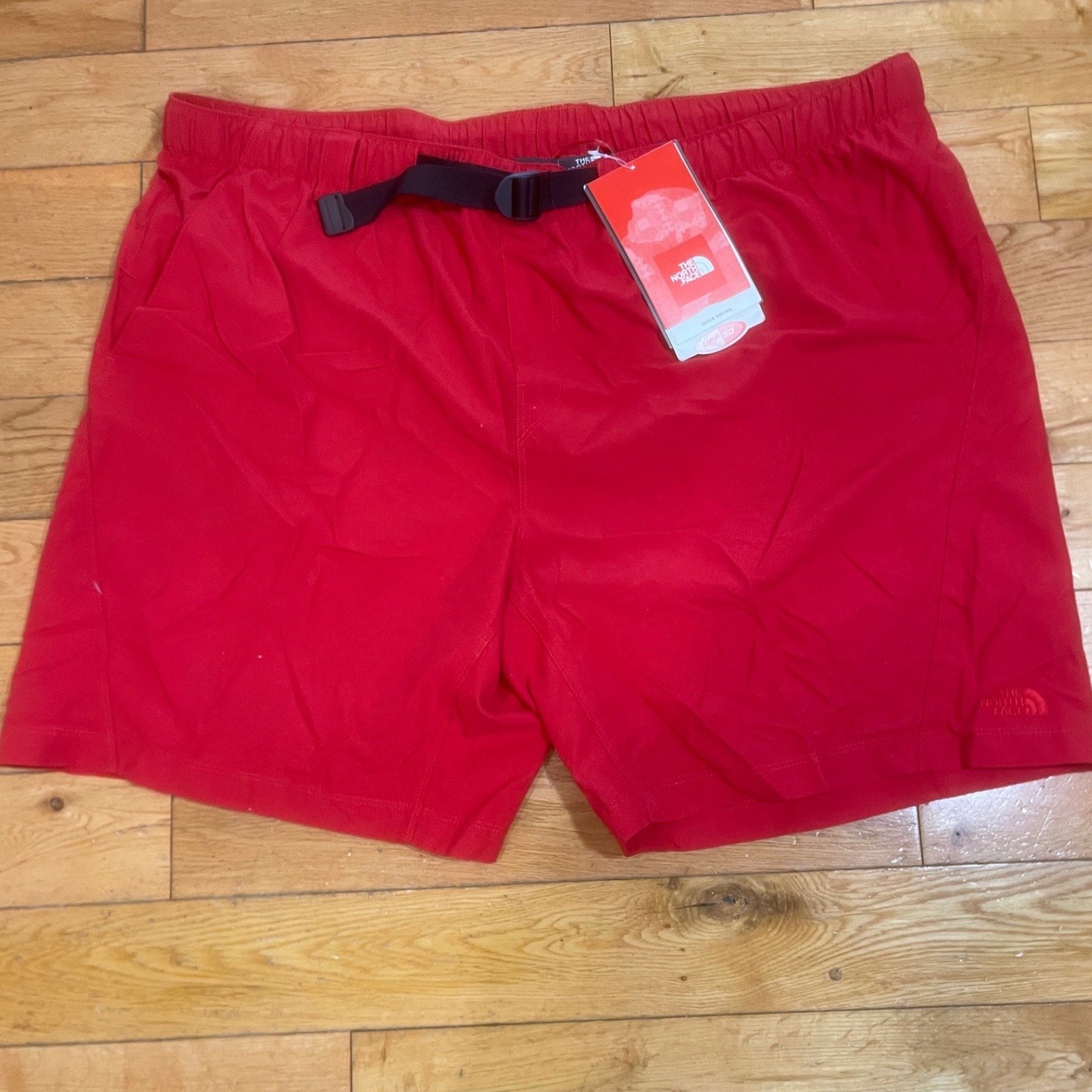 The North Face Class V Trunk Belted Swim Shorts Summer Bathing Suit Red XXL