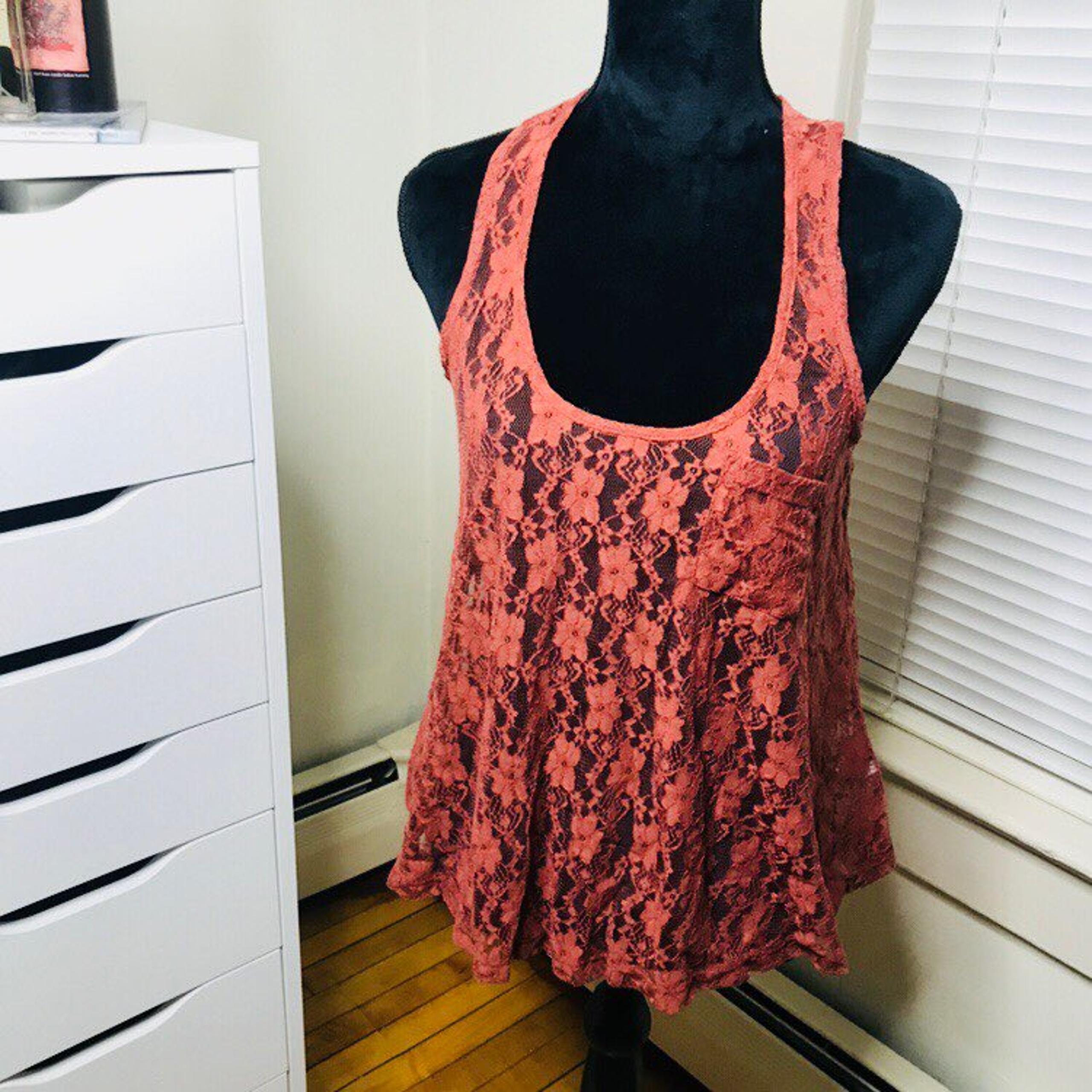 Kirra Rust Lace Tank Top