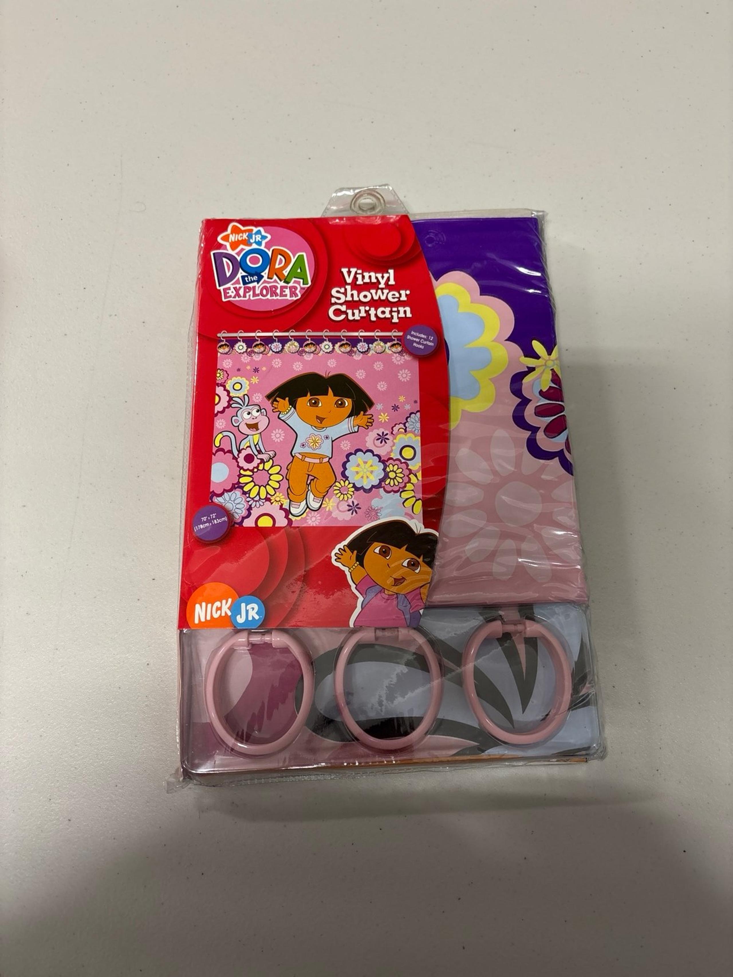 *New* Vintage Dora the Explorer Vinyl Shower Curtain 2006